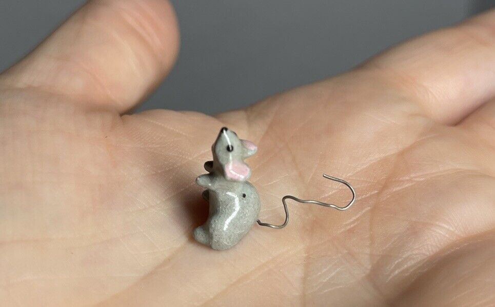 Hagen Renaker Wire Tail Baby Mouse Mice Rat Miniature Figurine Tiny