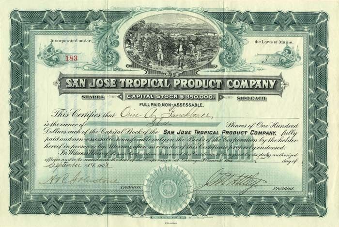 San Jose Tropical Product Co. - General Stocks