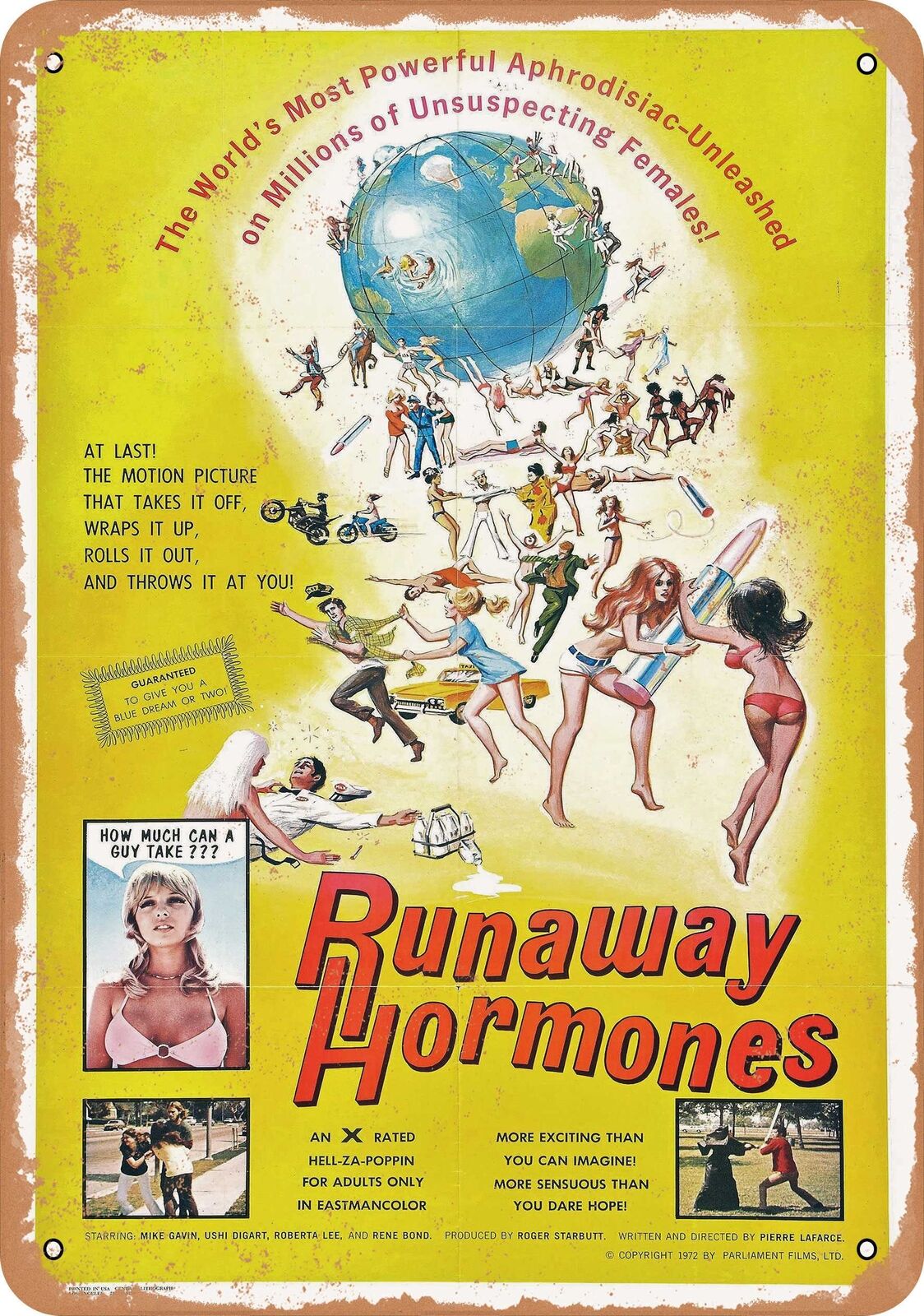 Metal Sign - Runaway Hormones (1972) - Vintage Look