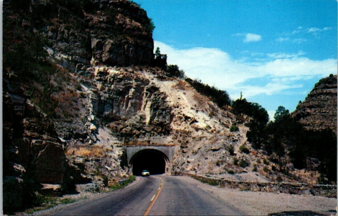 Postcard Tunnel Vista Highway 83 Cloudcroft NM New Mexico