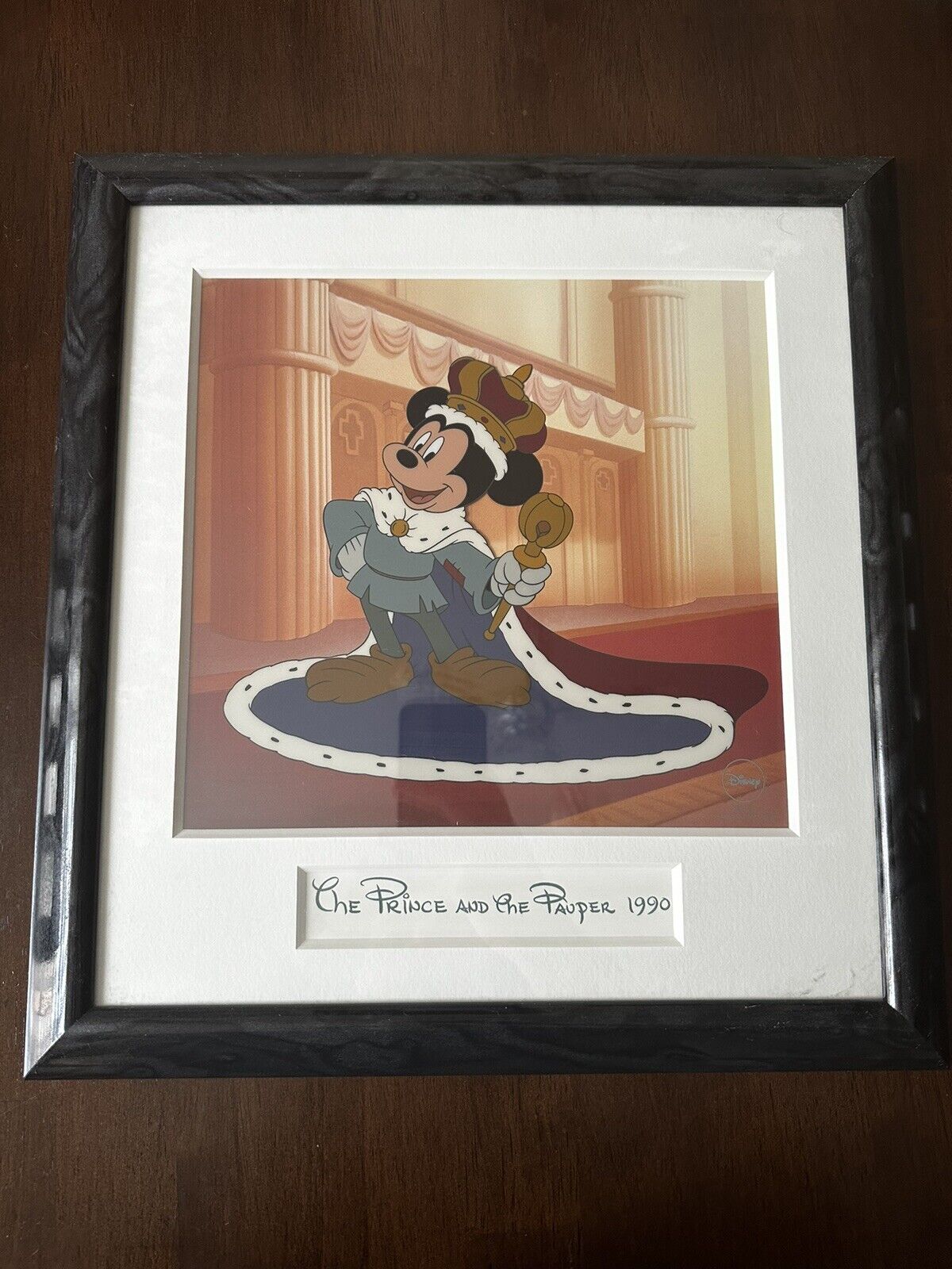 DISNEY Mickey Mouse The Prince and the Pauper 1990 Sericel Lmtd Ed: 5000 w CoA