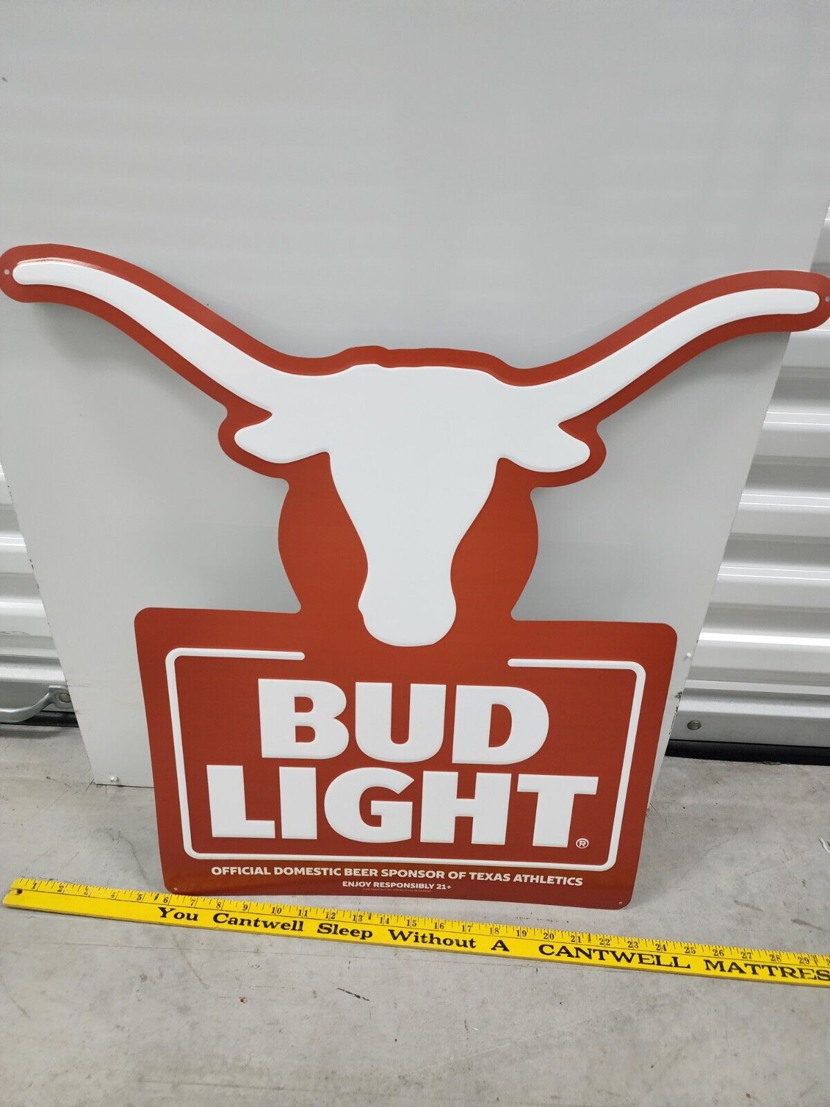 Bud Light Beer University Of Texas Longhorns UT Metal Beer Sign New 