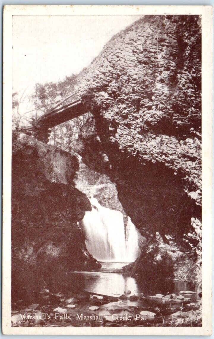 Postcard - Marshall's Falls, Marshall's Creek, Pennsylvania, USA