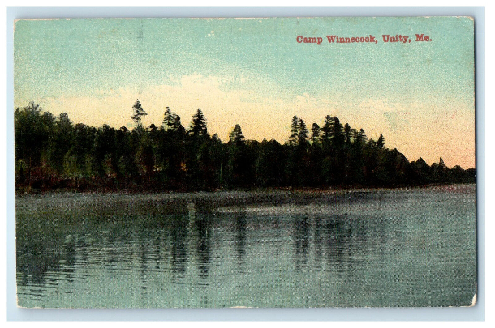 1913 Lake View Camp Winnecook Unity, Maine ME Antique Posted Postcard