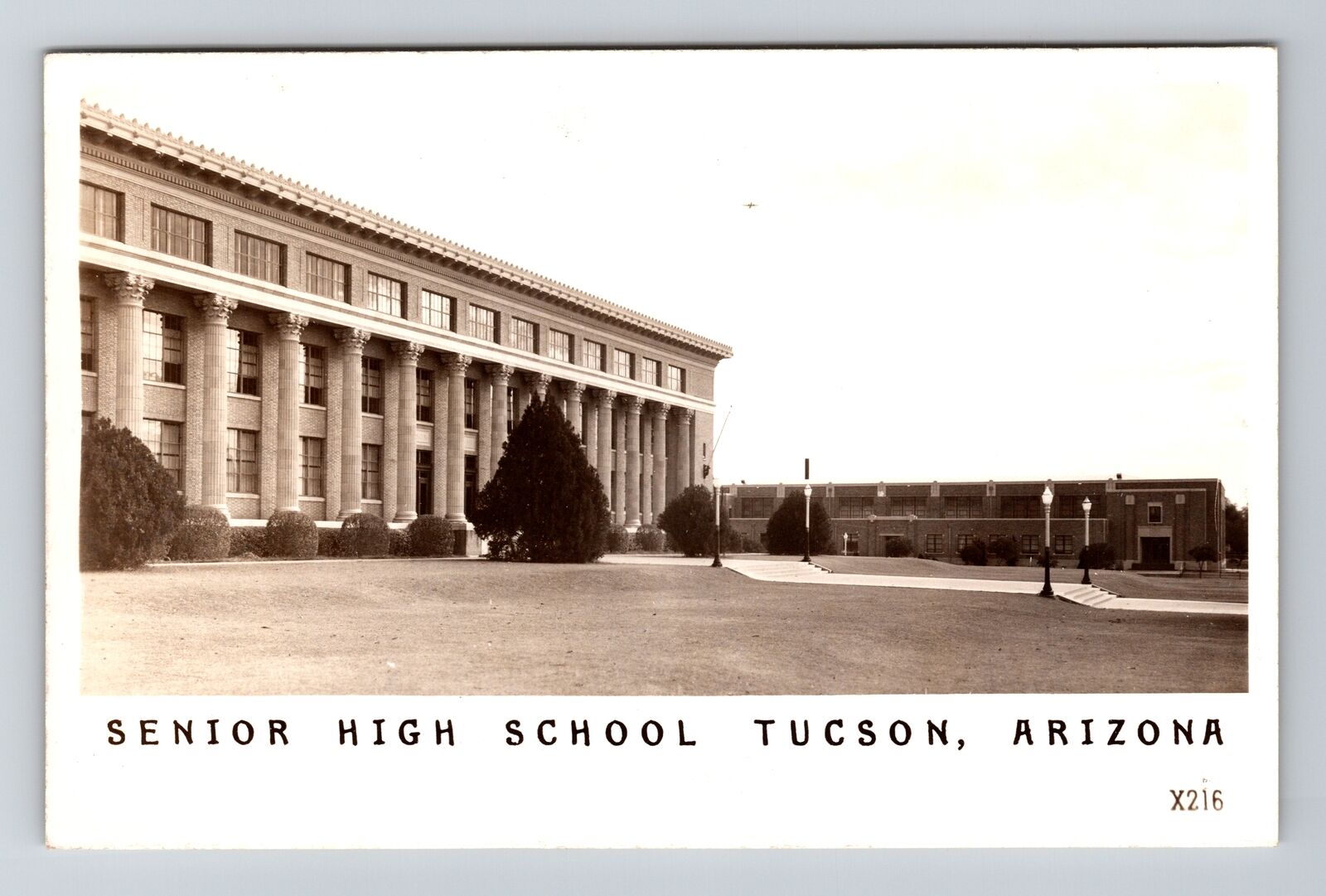 Tucson AZ-Arizona RPPC, Senior High School, Real Photo c1940 Vintage Postcard