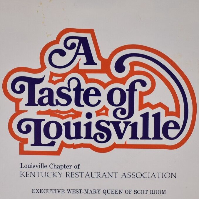 1980s Taste Of Louisville Executive West Mary Queen Of Scot Room Menu Kentucky