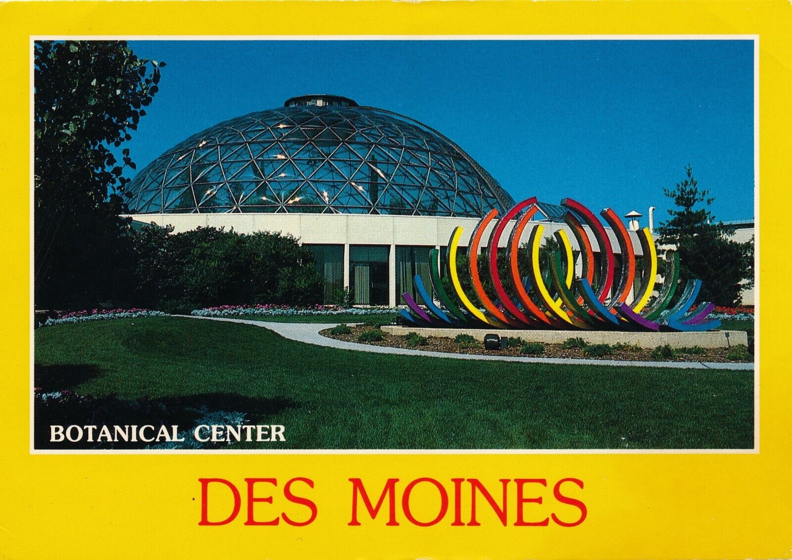 Des Moines Botanical Center in Iowa vintage continental unposted postcard