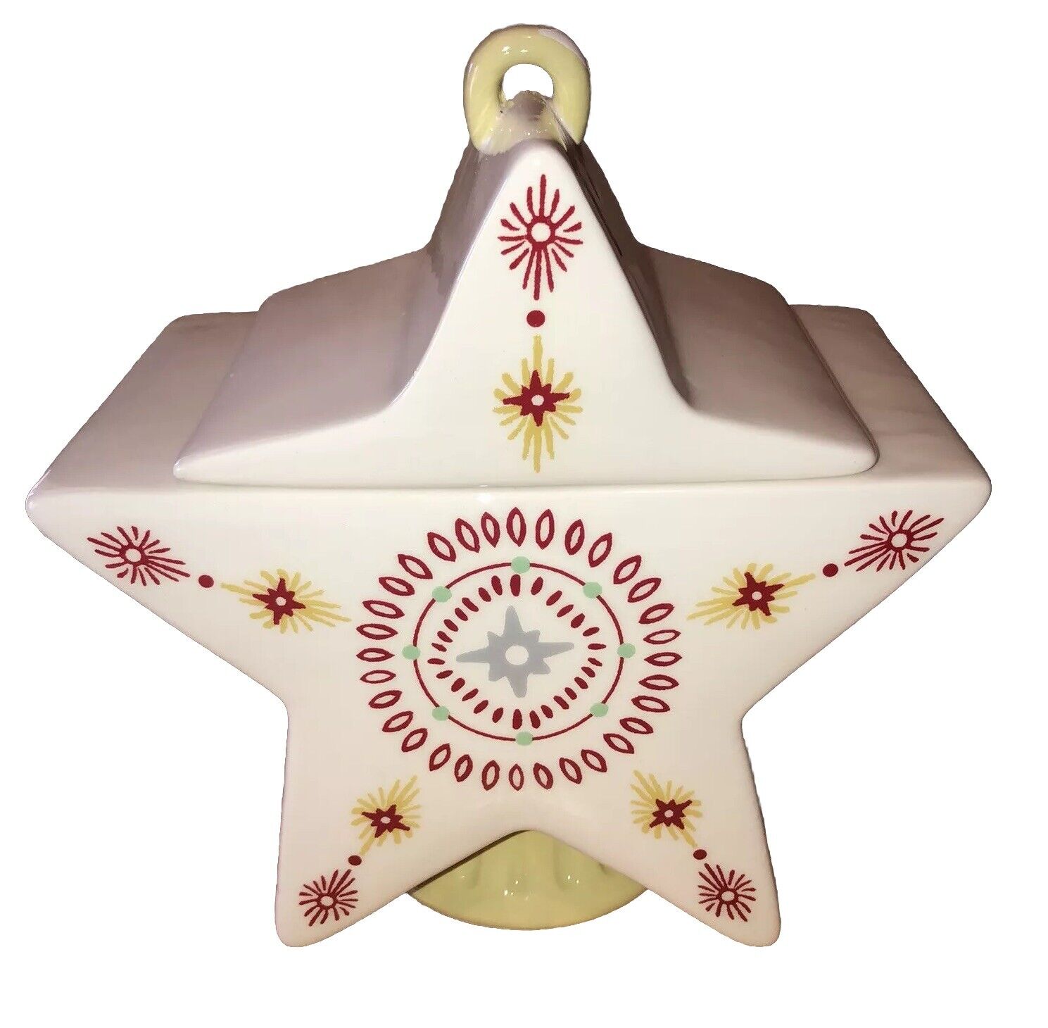 Cookie Jar ￼Rare Magenta Home Ceramic Star Fun