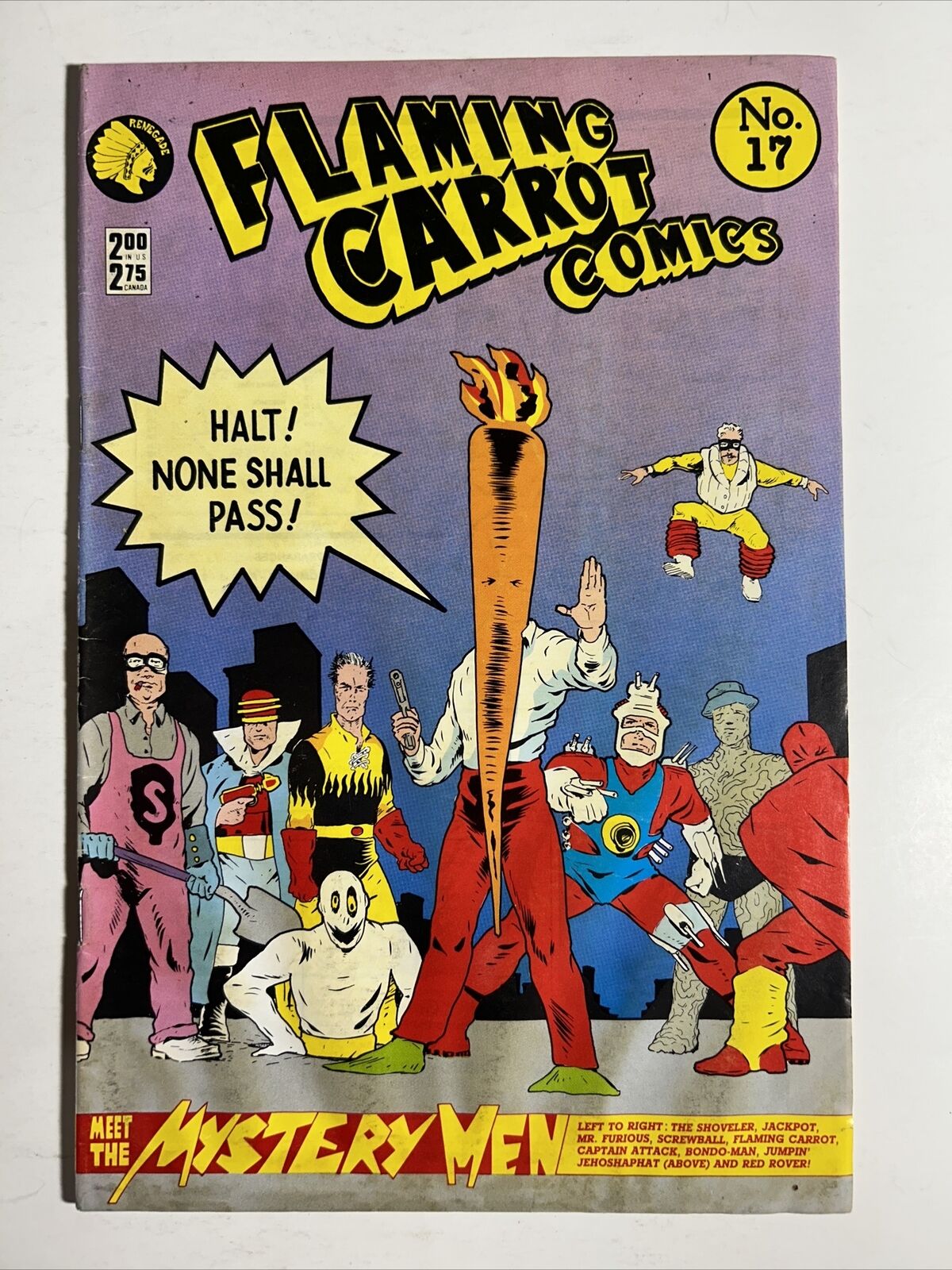 Flaming Carrot Comics #17 ~ 1987 Renegade Comics - LOW GRADE Reader Copy H2O Dmg