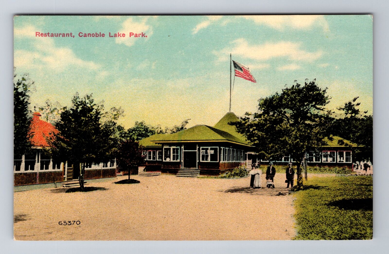 Salem NH-New Hampshire, Restaurant, Canoble Lake Park, Antique Vintage Postcard