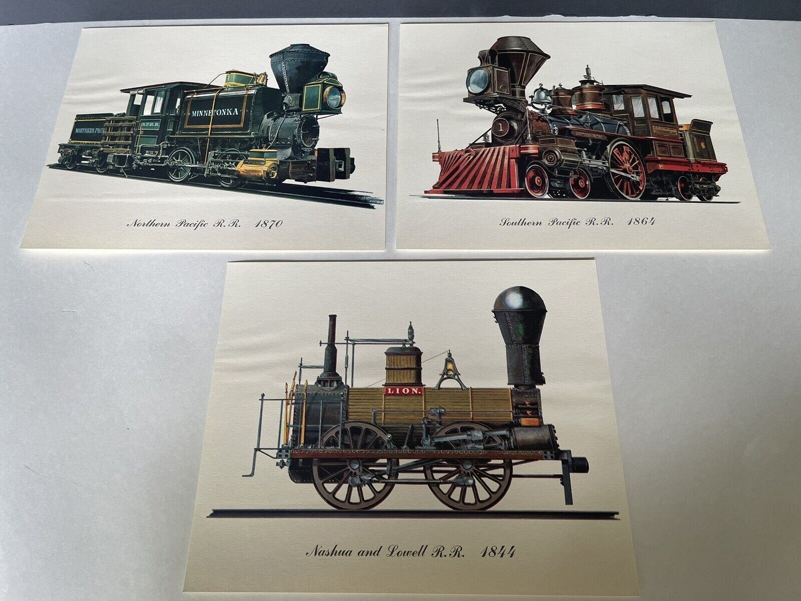 Vintage Cities Service Steam Locomotives Railroad Trains Prints Nursery Art
