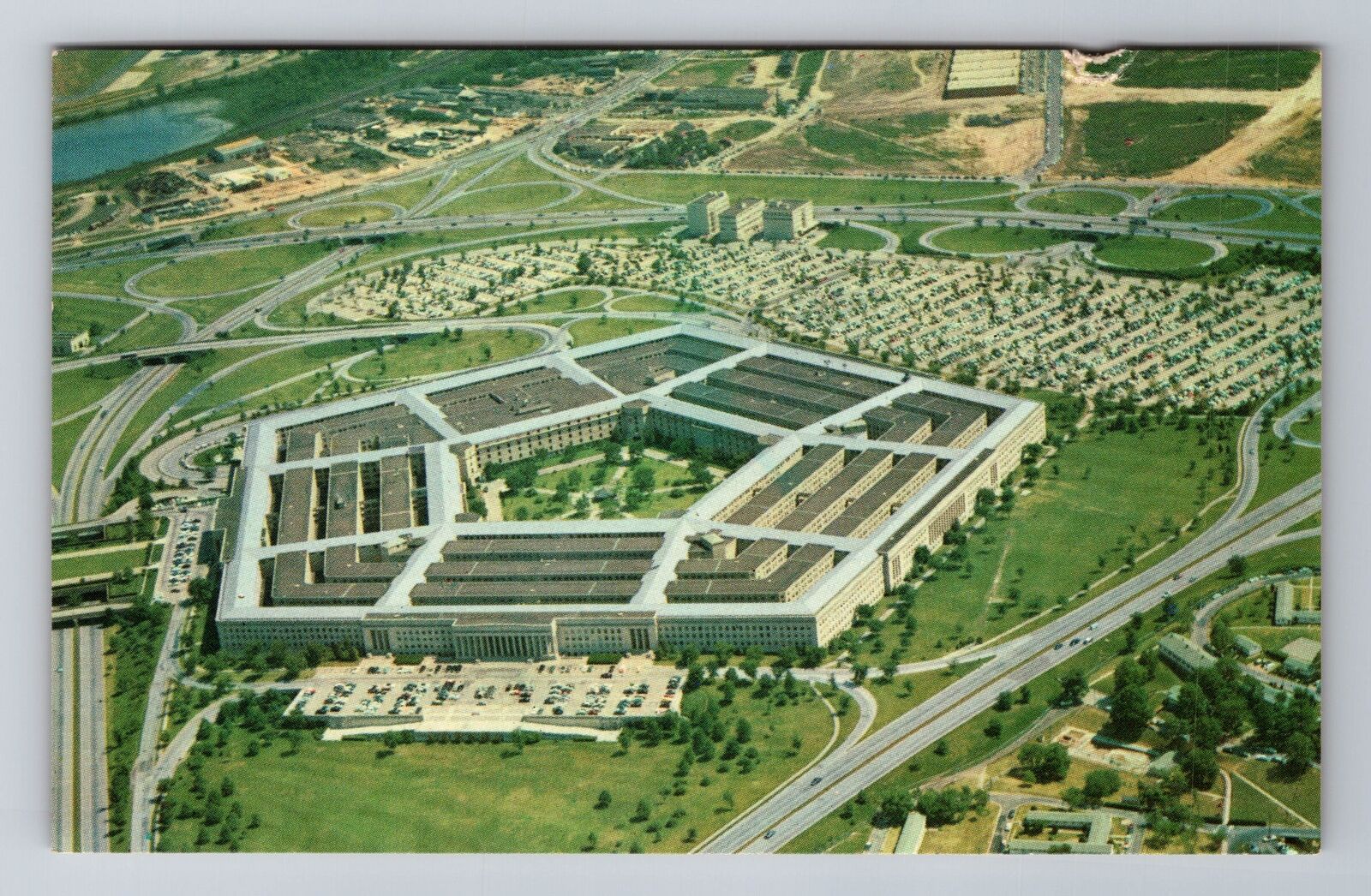 Arlington VA-Virginia, Aerial Of Pentagon, Antique, Vintage Souvenir Postcard