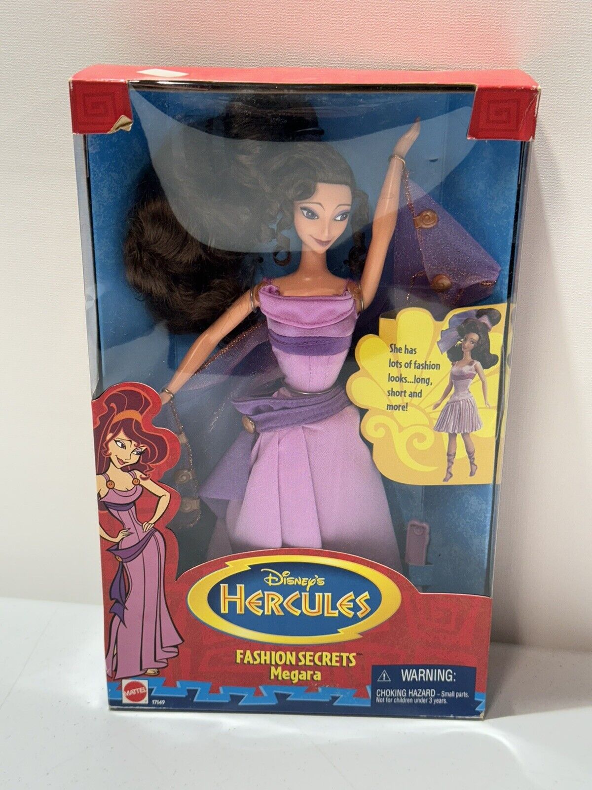 Mattel 1996 Disney's HERCULES FASHION SECRETS MEGARA Meg Barbie Doll #17149 NEW