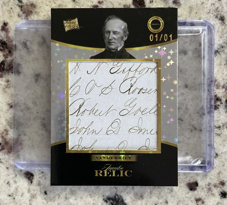 2024 Pieces Of The Past 1800s Cornelius Vanderbilt 1/1 Handwriting Relic Card