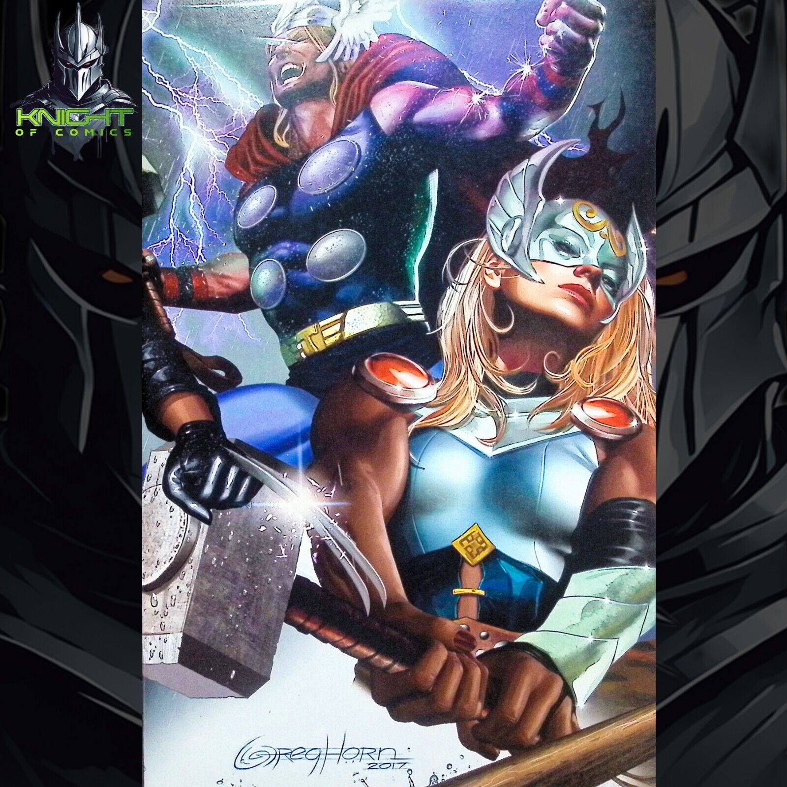 GENERATIONS: THE UNWORTHY THOR & THE MIGHTY THOR #1 - GREG HORN VIRGIN 2017 NM+