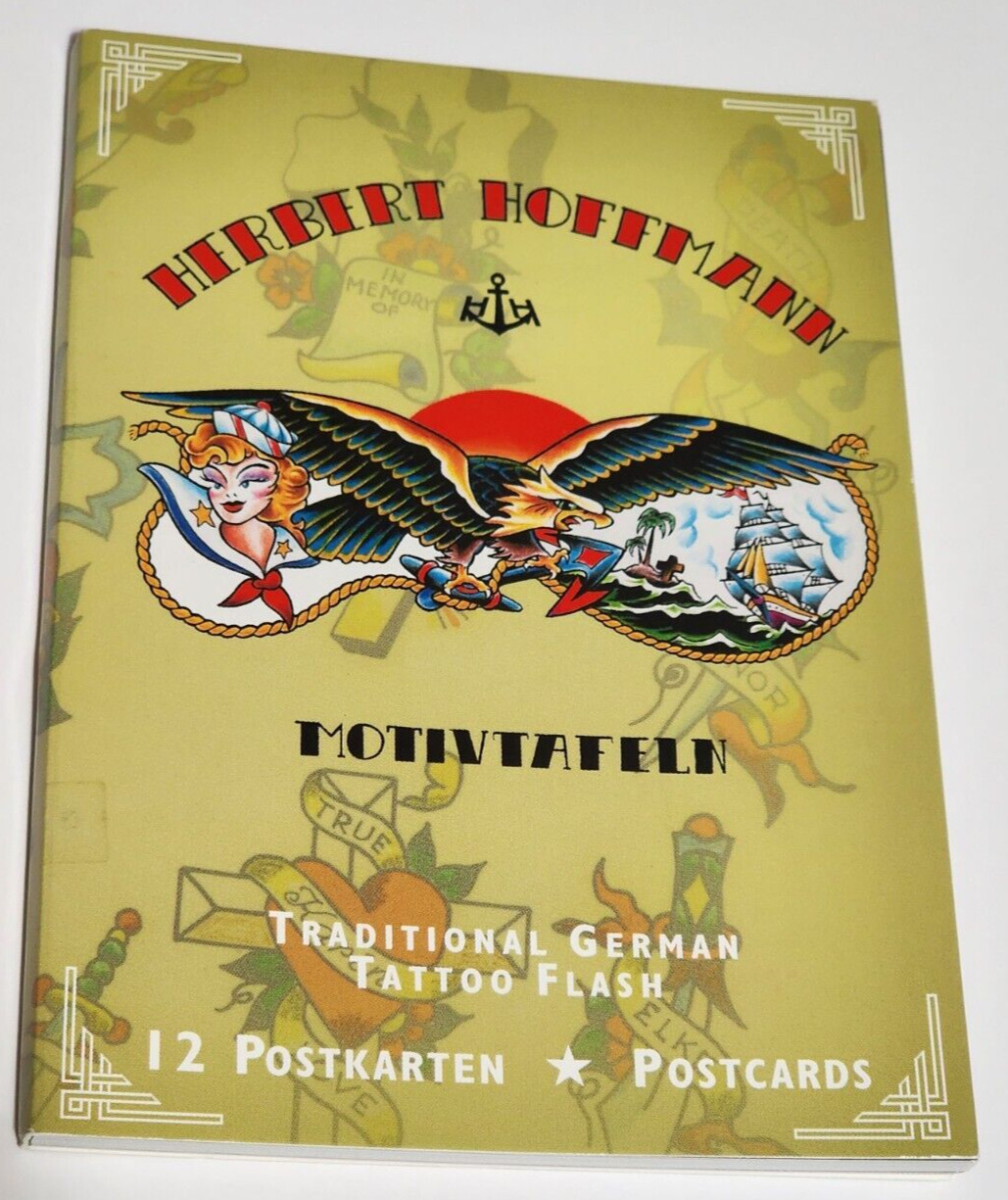 Hoffman Herbert Motivtafeln Traditional German Tattoo Flash 12 Postcards Booklet