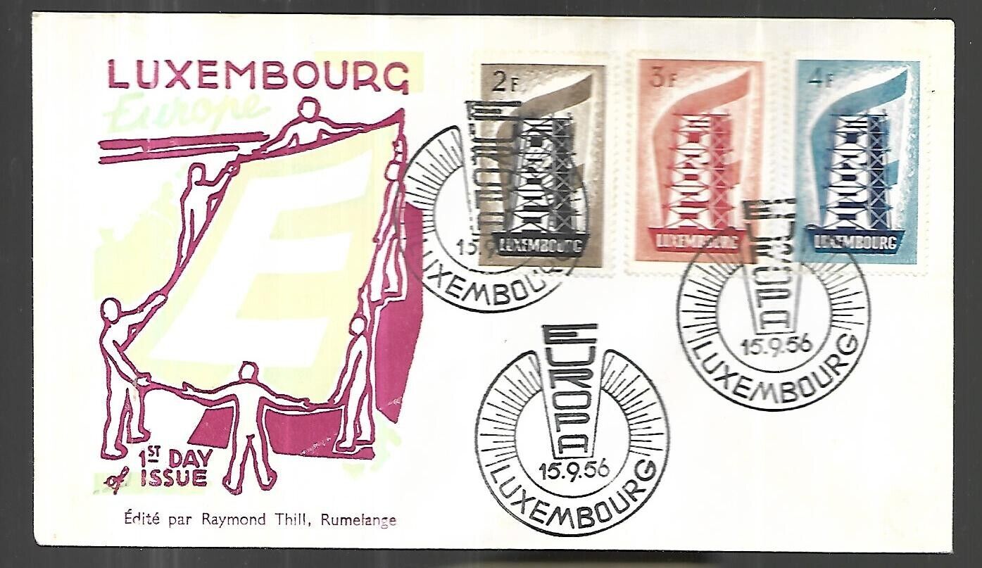 1956 Luxembourg Europa FDC 15 09