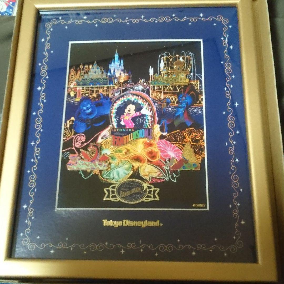 Tokyo Disney Land Good-bye Fantillusion 1995-2001 Framed Pin set Ltd. to 1640