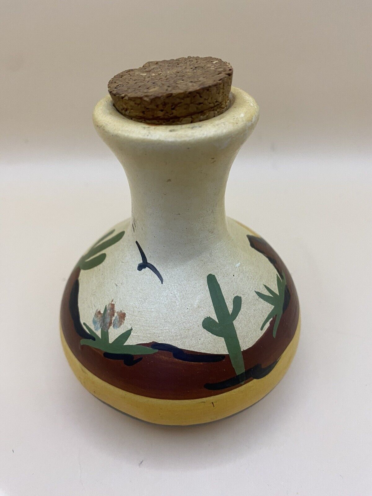 vintage Mexican pottery Vase 5in Tall
