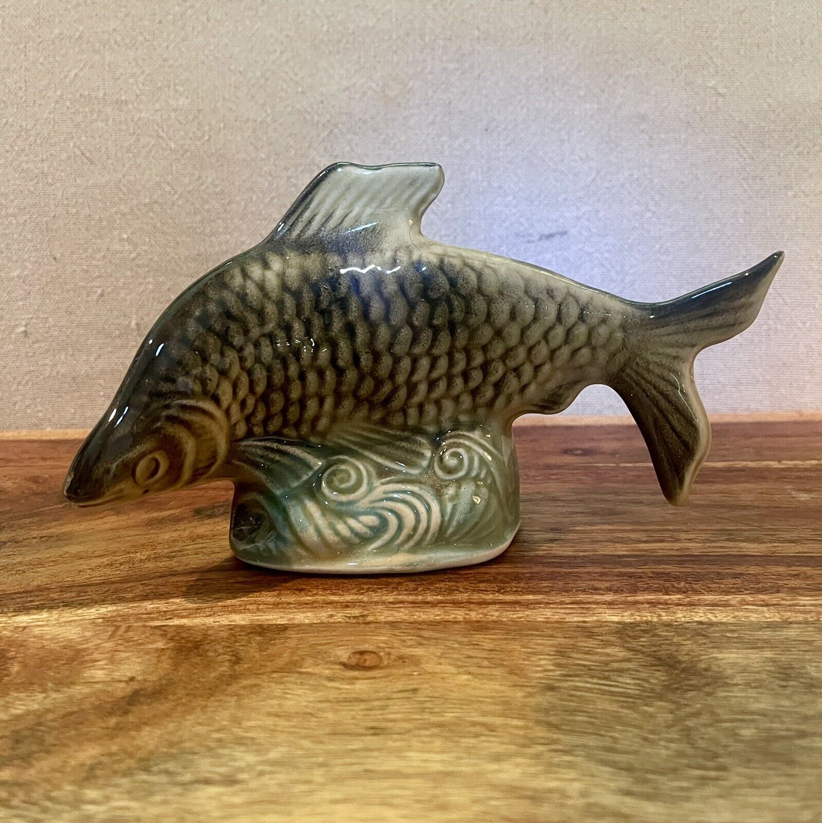 Vintage MCM Fish Ceramic Carp Made In Brazil 1960’s Cabin, Lake, Beach Decor