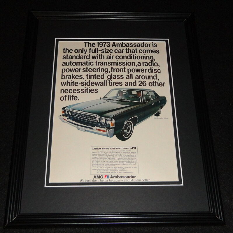 1973 AMC Ambassador 11x14 Framed ORIGINAL Advertisement
