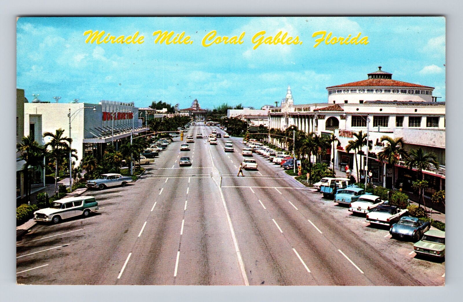 Coral Gables FL-Florida, Fabulous Miracle Mile, City Hall, Vintage Postcard
