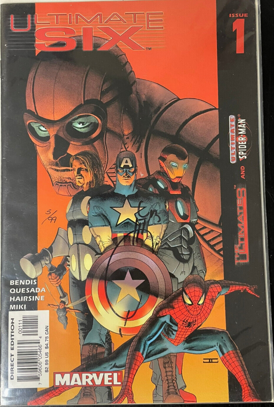 Ultimate Six #1 - SIGNED by Former Editor in Chief Joe Quesada Marvel w/ COA