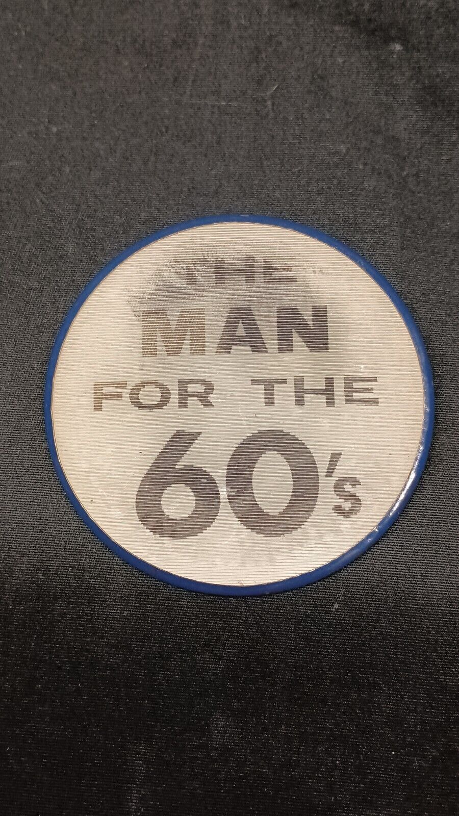 Vintage John Kennedy JFK Man of the 60's Political Pin Pinback Button Vari-Vue