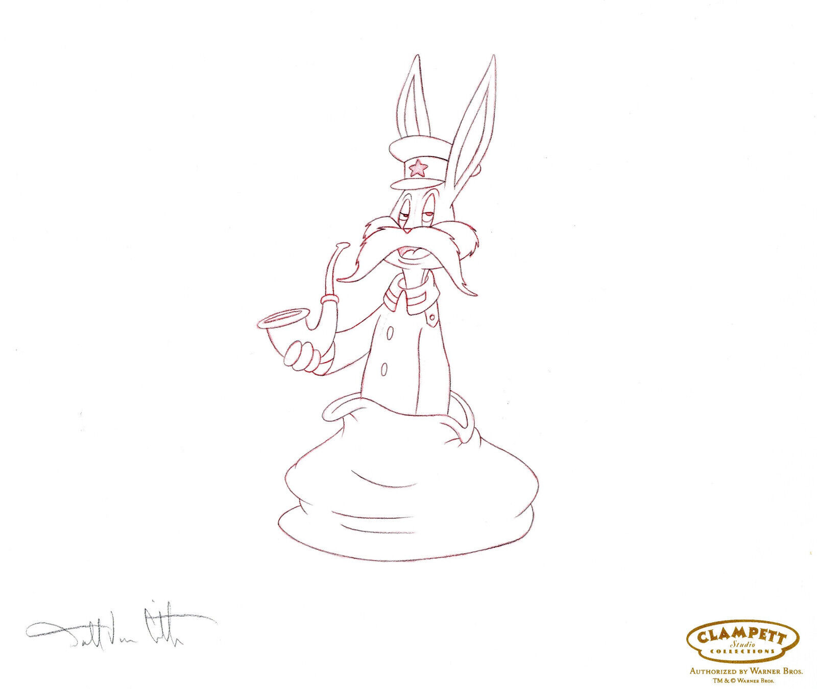 Warner Brothers-Original Prod Drawing-Bugs Bunny-Signed Darrell Van Citters