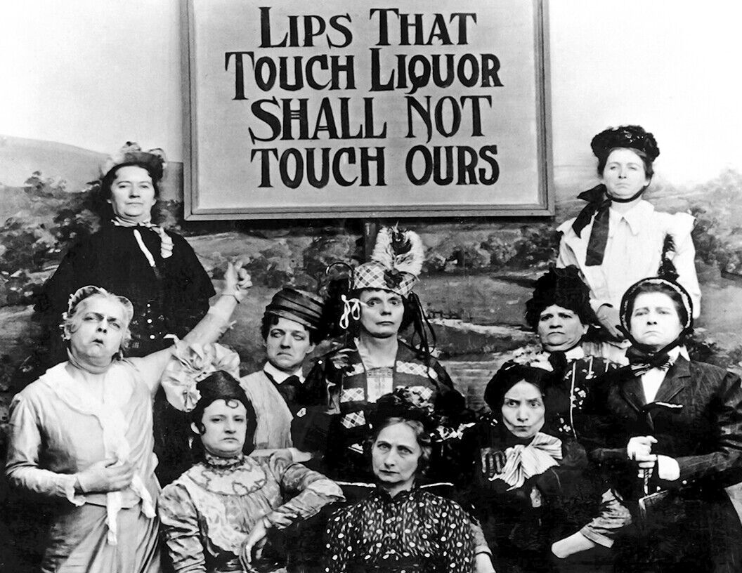 1901 Lips That Touch Liquor Prohibition Old Grayscale Photo 13 x 19 Reprint