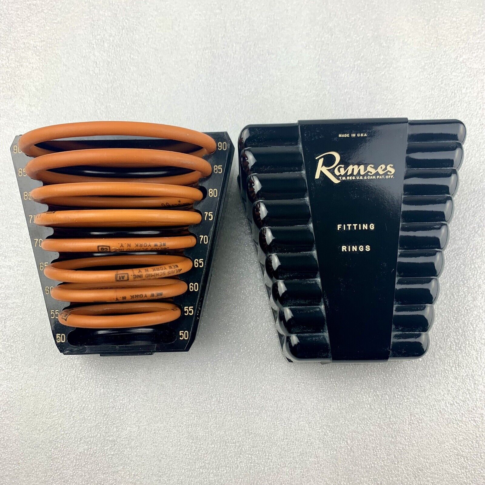 Ramses Vintage Fitting Rings Contraception Gynecological Diaphragm Bakelite Box