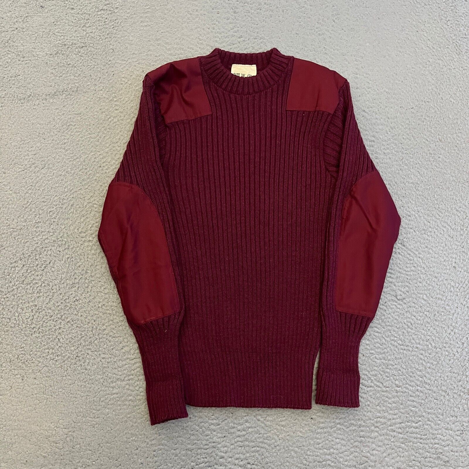UK England Military Jersey Sweater Size 38 (2) Red Wool