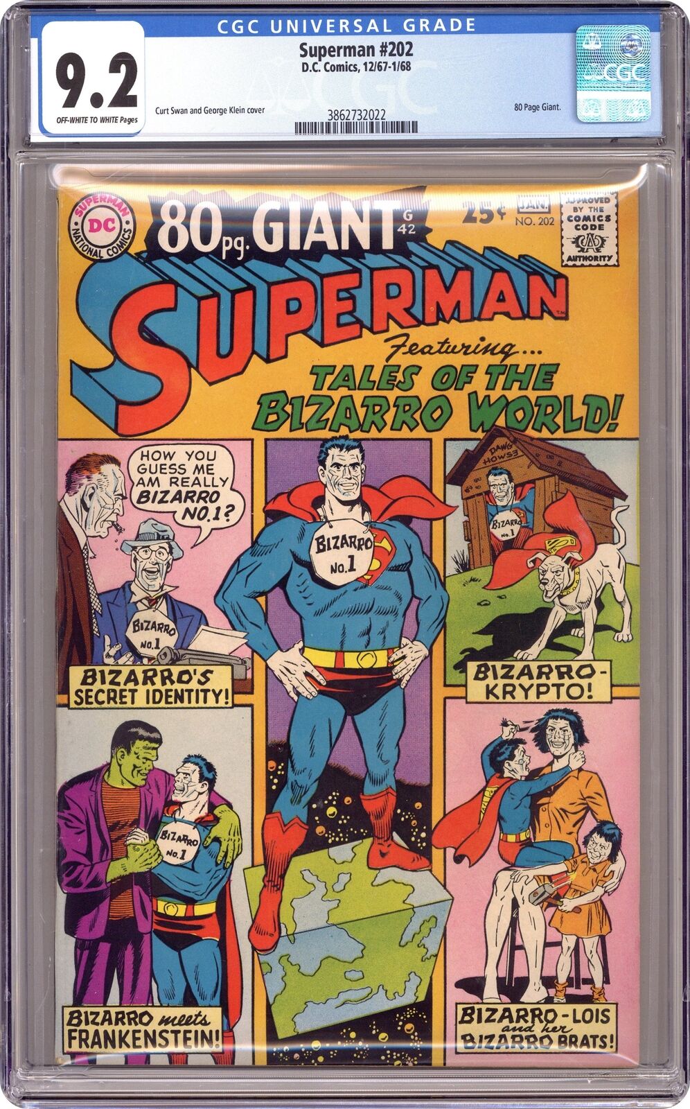 Superman #202 CGC 9.2 1967 3862732022