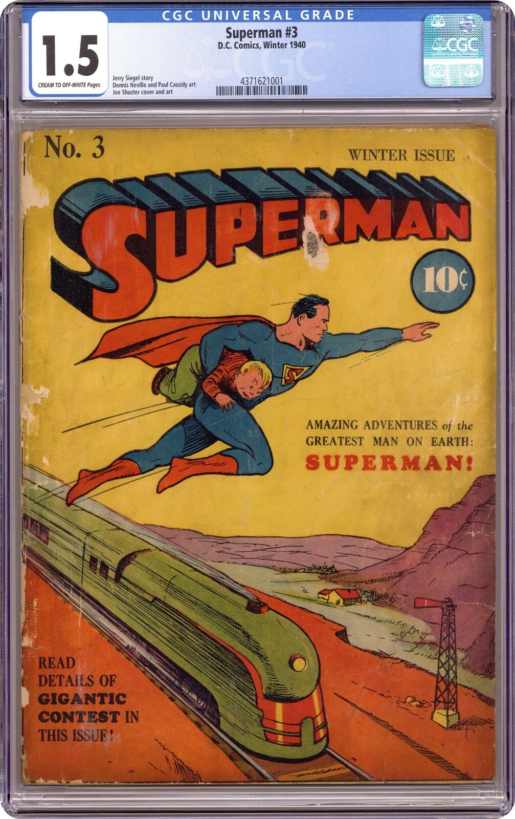 Superman #3 CGC 1.5 1939 4371621001