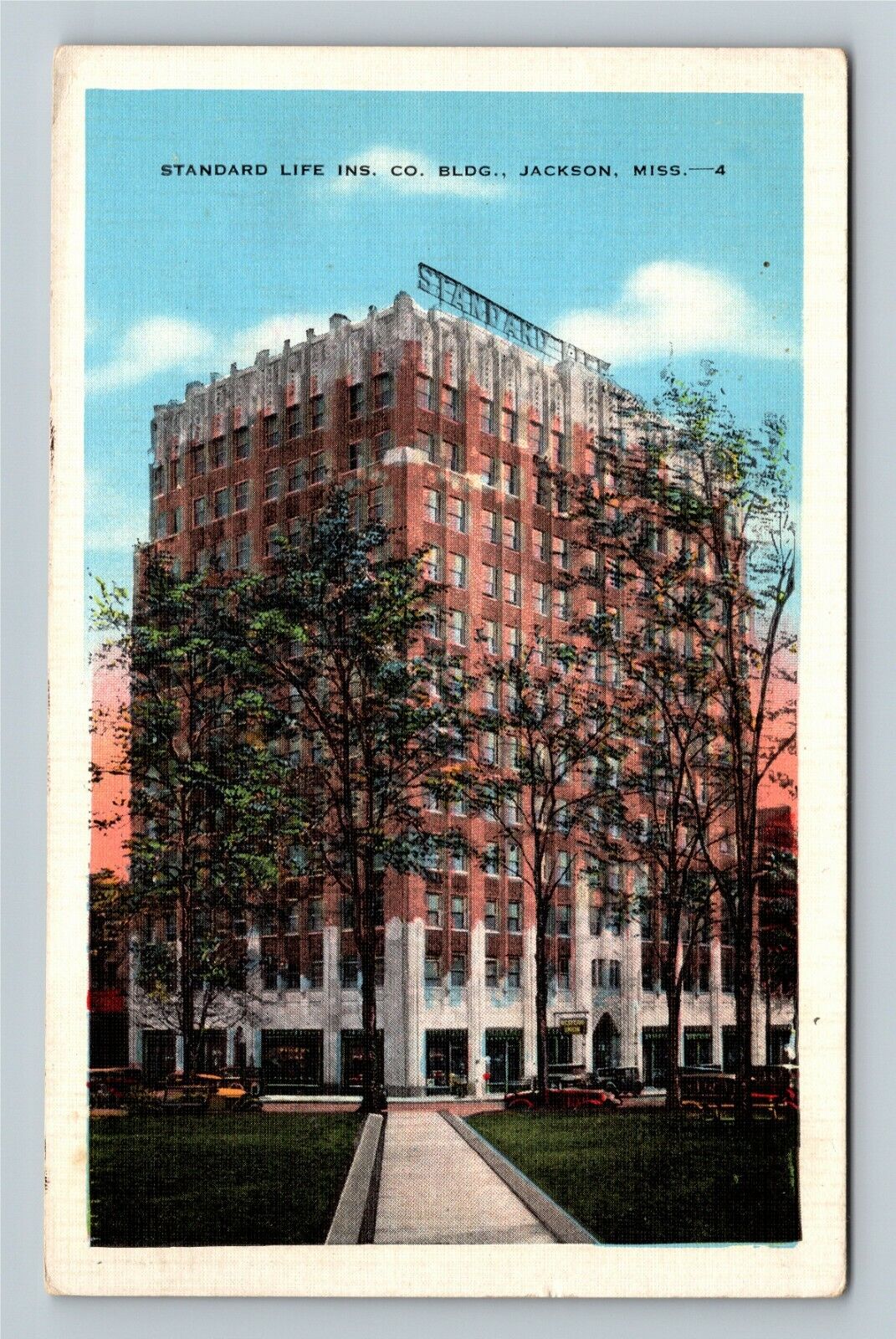 Jackson MS-Mississippi, Standard Life Insurance Building, c1939 Vintage Postcard