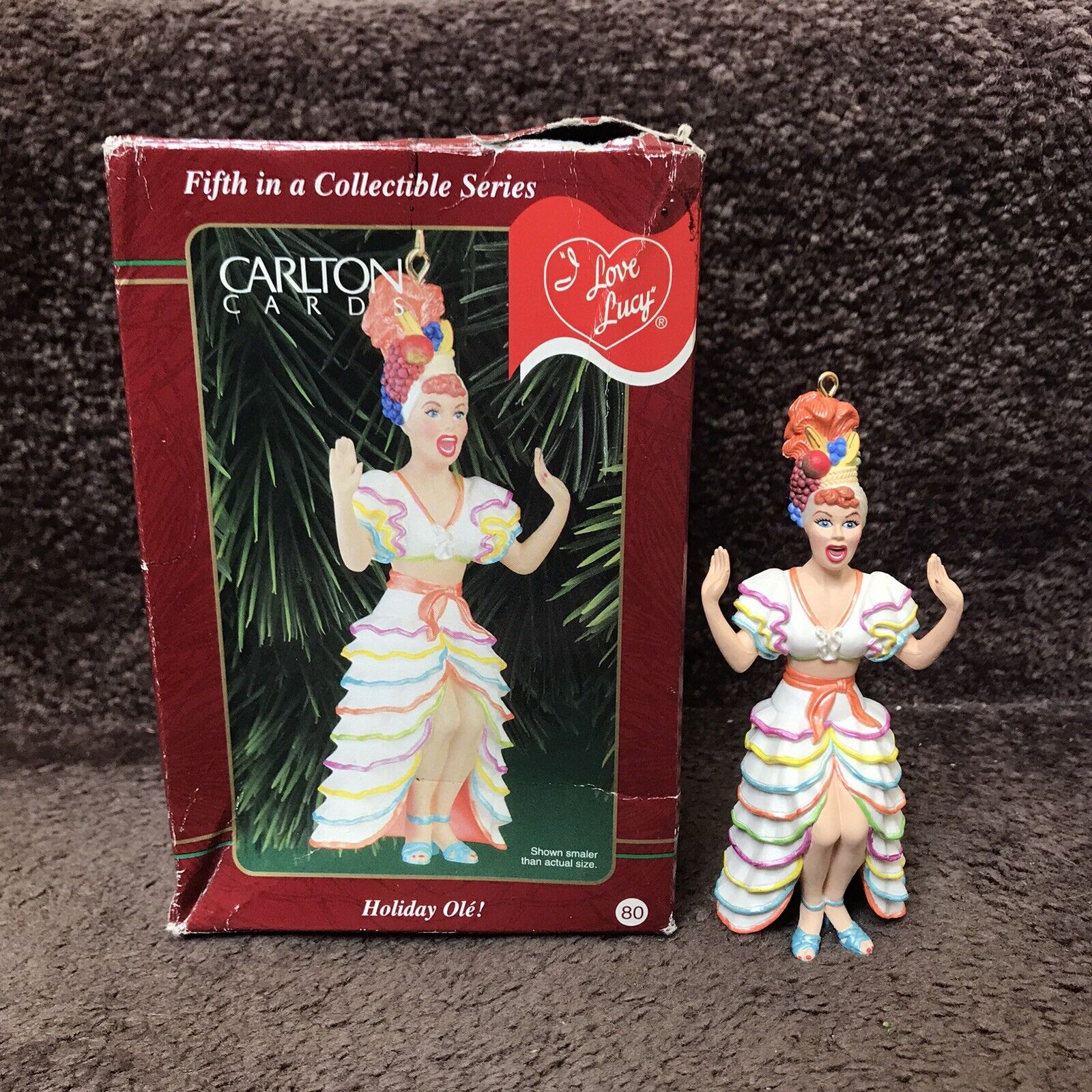 I Love Lucy Ornament HOLIDAY OLE 5th in Series 1999 Carlton Cards Lucille Ball 
