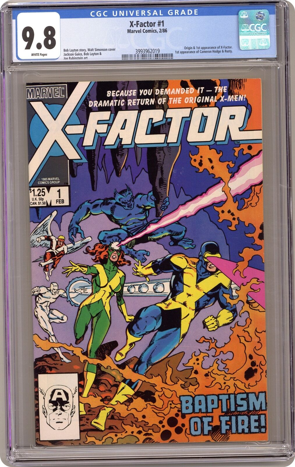 X-Factor 1D CGC 9.8 1986 3993962019 1st app. X-Factor