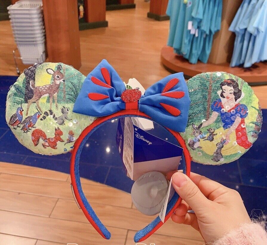 Snow White Princess Minnie Mouse Ears Bow Disney'Girls Women Cos Party Headband