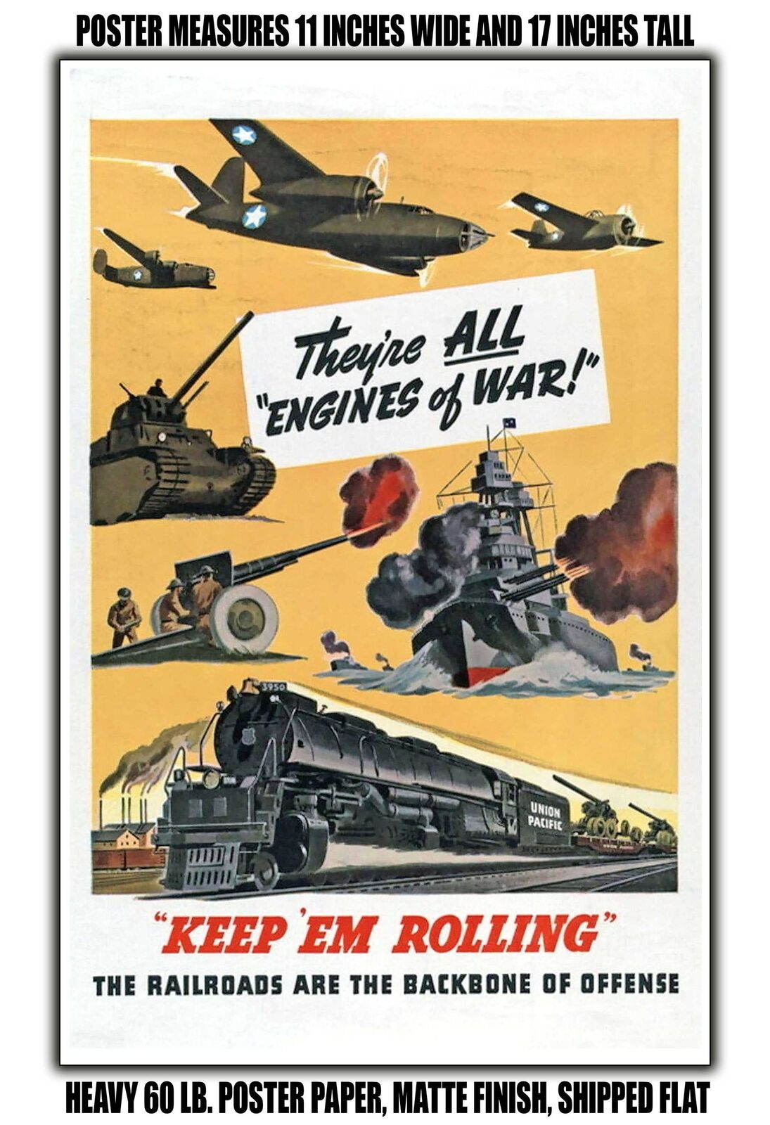11x17 POSTER - 1944 Union Pacific