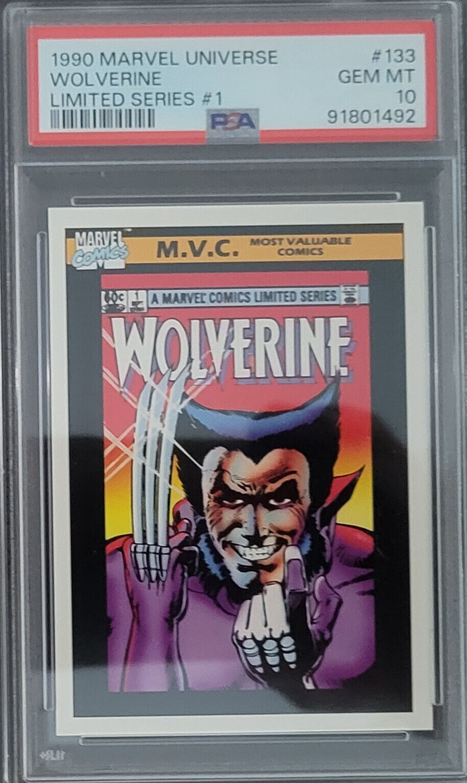 1990 Impel Marvel Universe Wolverine MVC Limited Series #1 #133 PSA 10 GEM MT