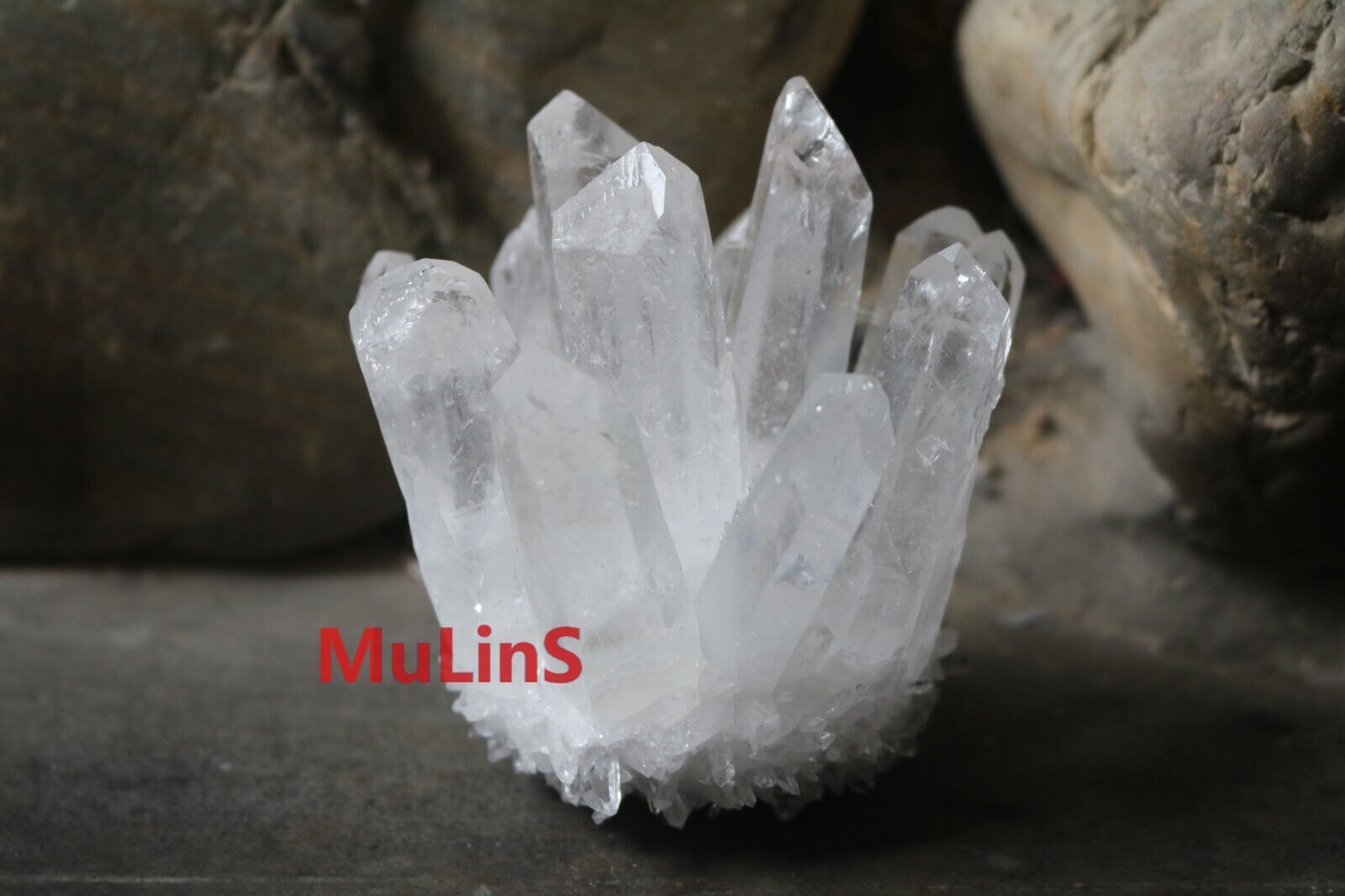 Natural White Quartz - 400-500g Crystal Cluster for Positive Energy and Decor