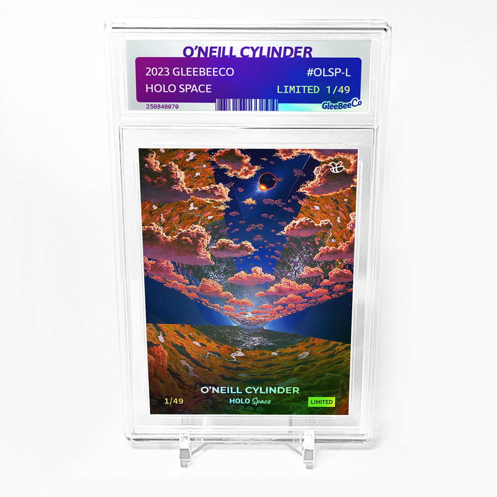 O'NEILL CYLINDER Space Habitat Design GleeBeeCo Card #OLSP-L /49 - Phenomenal