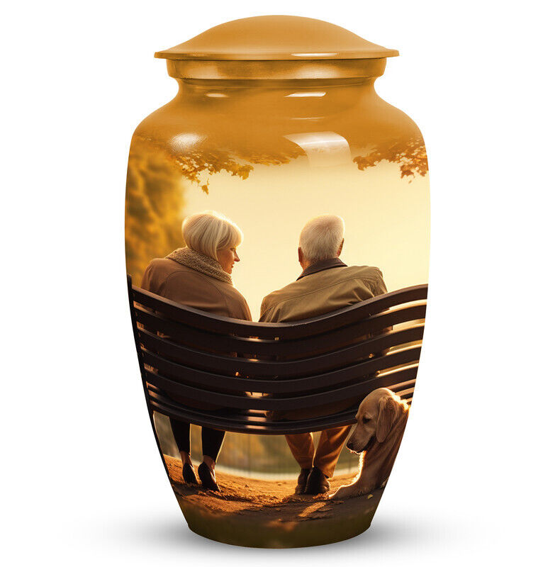Eternal Bond Cremation Urn for Human Ashes With Old Couple Theme Burial Urns