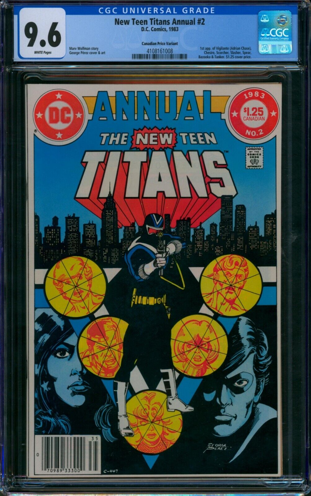 New Teen Titans Annual #2 🌟 $1.25 CANADIAN PRICE VARIANT 🌟 CGC 9.6 DC 1983