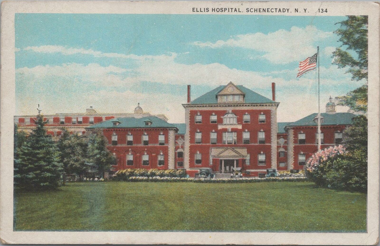 Postcard Ellis Hospital  Schenectady NY 