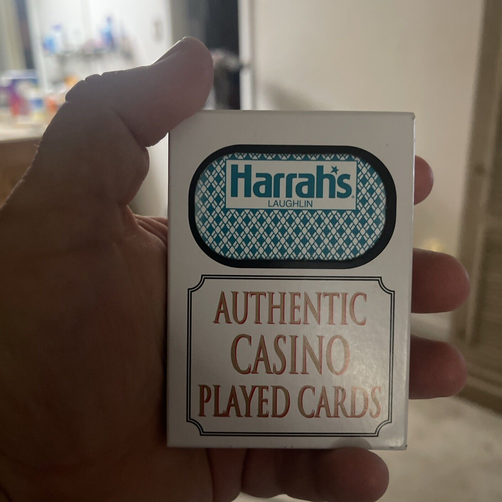 Authentic Harrah's Laughlin Casino TEAL playing cards
