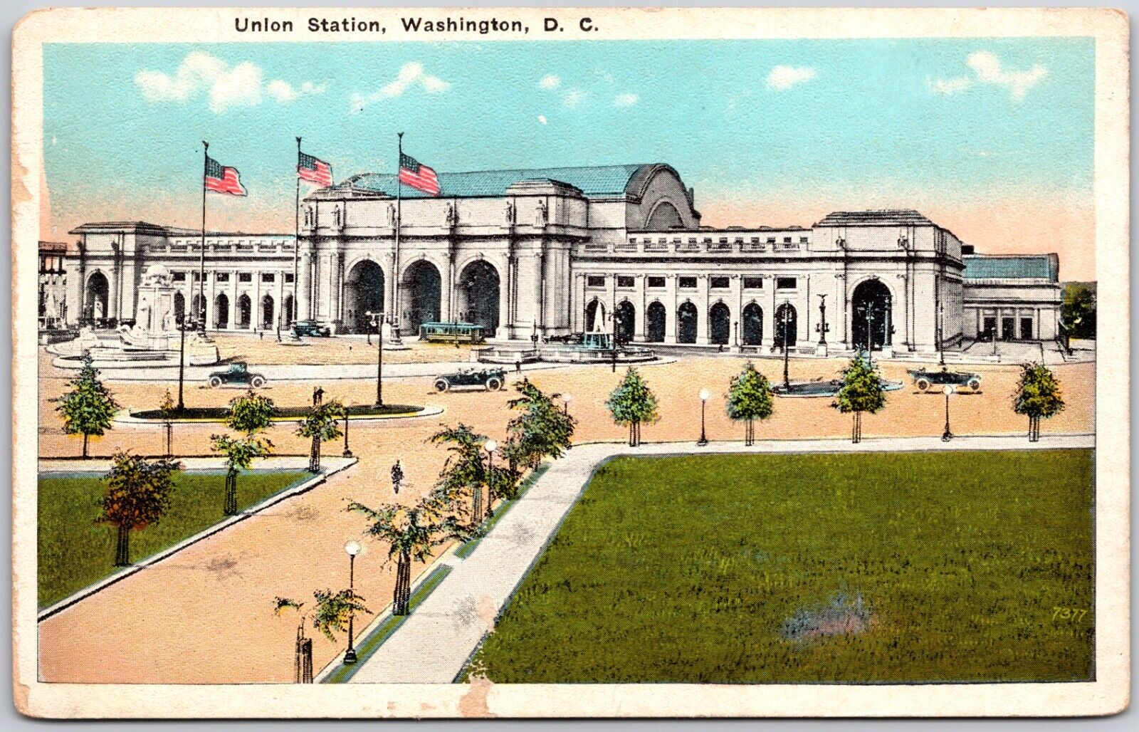 Union Station Washington DC Postcard White Border