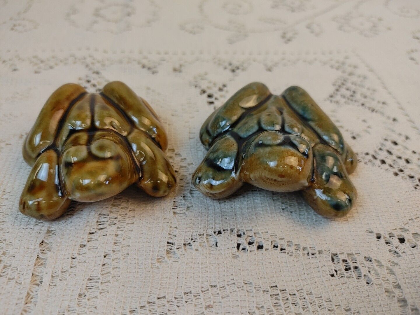 Vintage Frogs Naughty Anatomically Correct Erotic Glaze Ceramic Figurines Japan