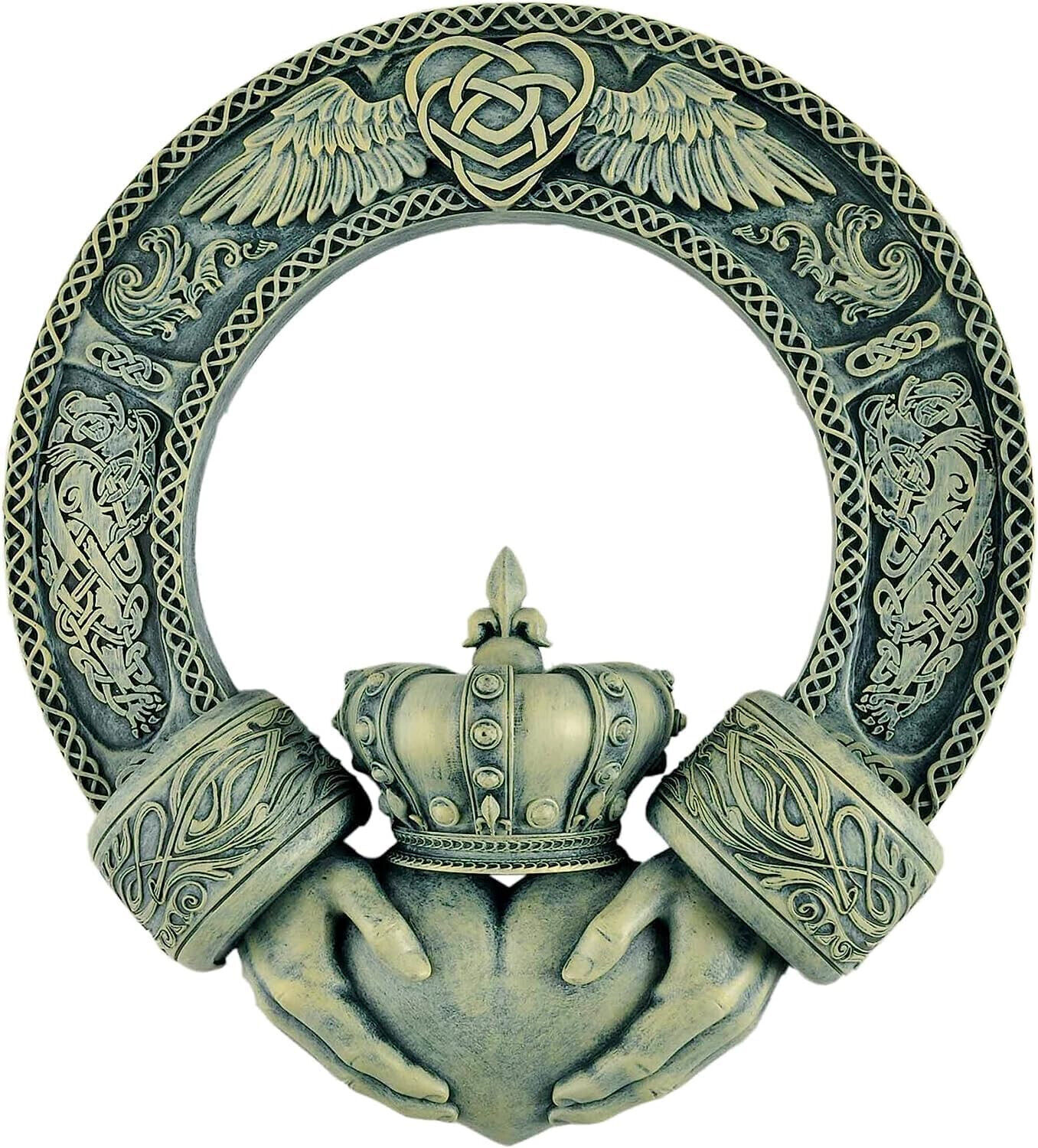 Celtic Claddagh Irish Ring Wall Plaque Home Decoration - Celtic Symbol of