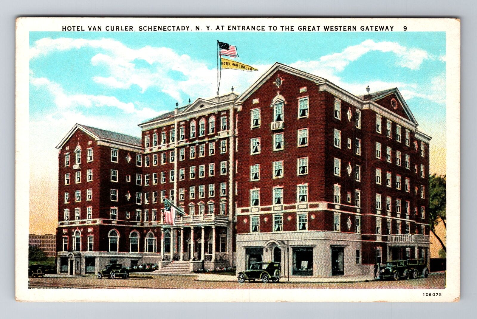 Schenectady NY-New York, Hotel Van Curler, Advertisement, Vintage Postcard